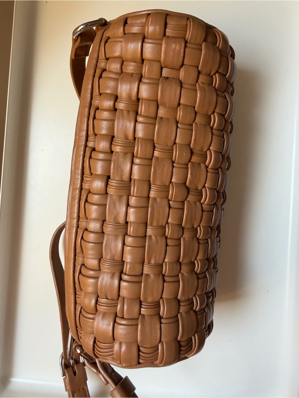 COS Woven Leather Crossbody Bag - Tan/Cognac - Picture 7 of 9